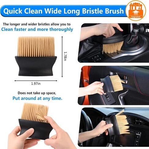 27Pcs Car Detailing Kit Detailing Brush Set, Car Cleaning Kit Car Wash Kit for Car Interior & Exterior with Wheel Brush Car Wash Mitt Sponge Car Dusters Tire Hook Drill Brush Set Detailing in Saudi Arabia