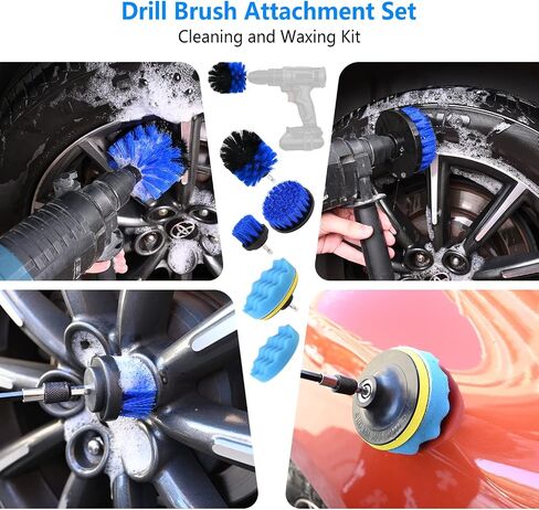 27Pcs Car Detailing Kit Detailing Brush Set, Car Cleaning Kit Car Wash Kit for Car Interior & Exterior with Wheel Brush Car Wash Mitt Sponge Car Dusters Tire Hook Drill Brush Set Detailing in Saudi Arabia