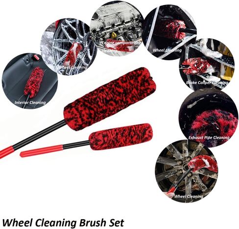 مجموعة فرش تنظيف العجلات، فرش العجلات لتنظيف العجلات، فرش التفاصيل، فرش الإطارات لتنظيف الإطارات، وسادة وضع ملمع الإطارات in Kuwait