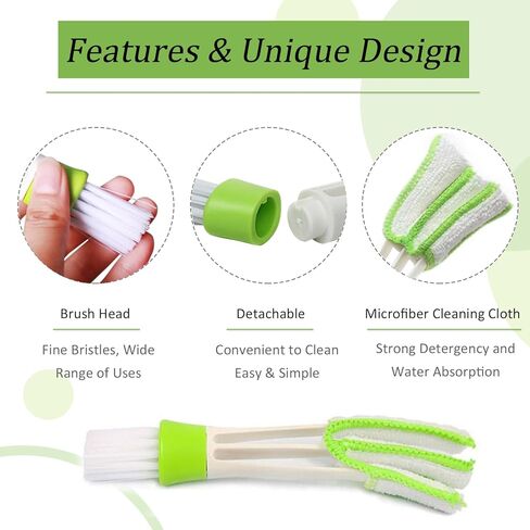 Car Window Cleaner, Windshield Cleaning Tool,Car Window Glass Cleaner Kit with 4 Microfiber Pads 1 30ml Spray Bottle and 1 Cleaner Brush for Auto Interior (Grey) in Saudi Arabia