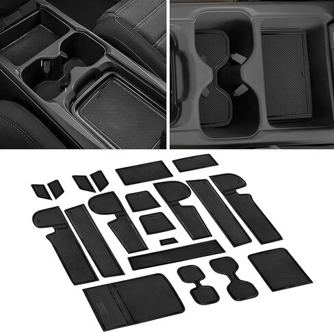 SENSHINE for Honda CR-V CRV Accessories 2020 2021 2022 Cup Holder Insert Center Console Liner Trim Door Packet Mats Non-Slip Anti Dust Premium Custom Interior 20PC Set (Black Trim) in Saudi Arabia