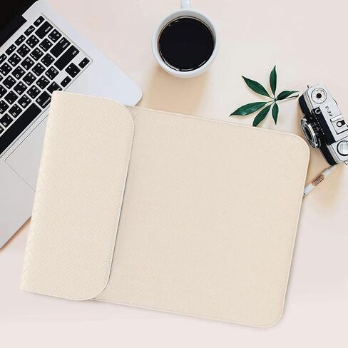 حقيبة كمبيوتر محمول من MOSISO متوافقة مع MacBook Air 13 بوصة M3 A3113 M2 A2681 M1 A2337 A2179 A1932/Pro 13 M2 M1 A2338 A2251 A2289 A2159 A1989 A1706 A1708، حافظة من جلد البولي يوريثان مع حقيبة صغيرة، مشمش in Saudi Arabia