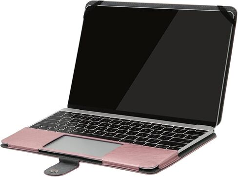 حافظة MOSISO من جلد البولي يوريثان متوافقة مع حافظة MacBook 12 بوصة A1534 مع شاشة Retina إصدار 2017 2016 2015، غطاء حماية واقٍ للمحفظة، بني in Kuwait