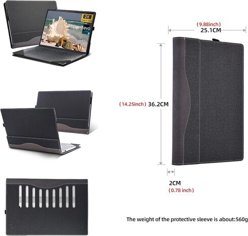 حقيبة كمبيوتر محمول لجهاز 2023 Yoga 7i مقاس 16 بوصة /15z-ds100/15-cn/15-dr1007TX/15-cp0053cl /15.6 بوصة حقيبة كمبيوتر محمول قابلة للفصل (15.6 بوصة، رمادي) in Kuwait