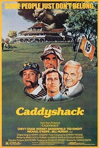 Buyartforless Caddyshack 1980 36x24 ملصق فني مطبوع عليه فيلم كوميدي كلاسيكي تشيفي تشيس رودني دانجيرفيلد تيد نايت مايكل أوكيف بيل موراي 24 × 36 بوصة in Kuwait