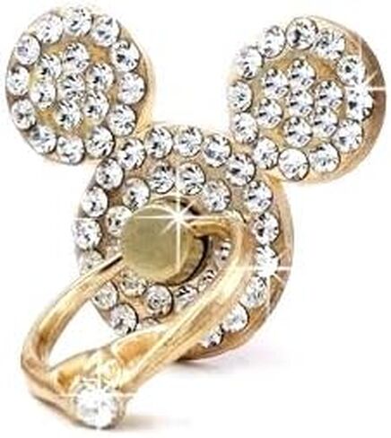 AccessoryHappy Mickey Ears Ring Stand, Rhinestone Crystal Bling Diamond 360° Rotation Cell Phone Stent Holder Grip Kickstand for iPhone 7 7 Plus iPhone 8 8 Plus 6S 6 Galaxy S7 S8 (Clear) in Saudi Arabia