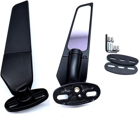 2 قطعة دراجة نارية مرآة الرؤية الخلفية الرياح الجناح المرايا الجانبية لكاواساكي نينجا 250 300 400 650 H2 H4 in Kuwait