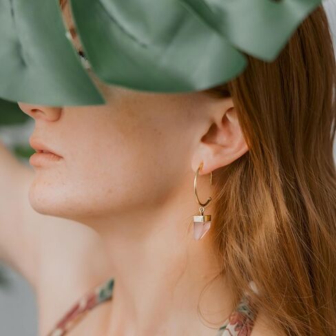 AYANA Healing Crystal Earrings for Women - Handmade Drop Earrings with Ethically Sourced Authentic Gemstones | Birthstone Jewelry for Women Trendy in Saudi Arabia
