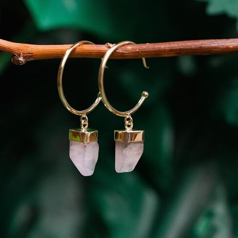 AYANA Healing Crystal Earrings for Women - Handmade Drop Earrings with Ethically Sourced Authentic Gemstones | Birthstone Jewelry for Women Trendy in Saudi Arabia