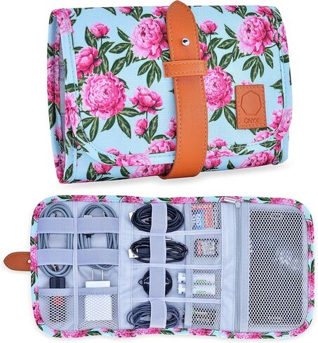 حقيبة تنظيم إلكترونيات الزيتون - حقيبة ملحقات السفر المحمولة للشواحن والأسلاك والكابلات والبطاريات (أخضر) - منظم الحقيبة والكابلات التقنية - حقيبة الملحقات الإلكترونية in Kuwait