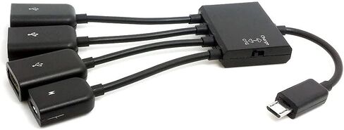 تشينيانغ مايكرو USB المضيف OTG 3 ميناء مهايئ توزيع كابل مع الطاقة ل غالاكسي S5 i9600 نوت 3 N9000 الهاتف الخليوي والكمبيوتر اللوحي in Kuwait