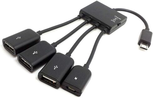 تشينيانغ مايكرو USB المضيف OTG 3 ميناء مهايئ توزيع كابل مع الطاقة ل غالاكسي S5 i9600 نوت 3 N9000 الهاتف الخليوي والكمبيوتر اللوحي in Kuwait