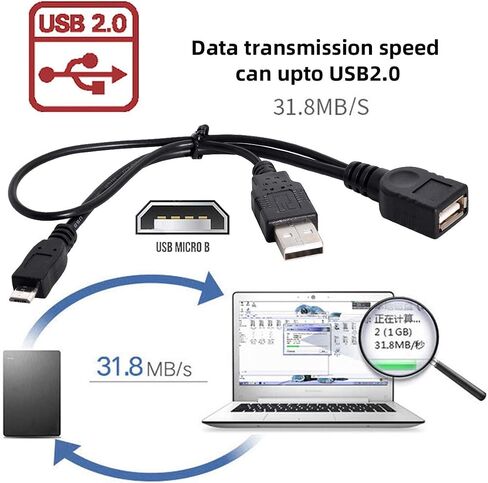 تشينيانغ مايكرو USB المضيف OTG 3 ميناء مهايئ توزيع كابل مع الطاقة ل غالاكسي S5 i9600 نوت 3 N9000 الهاتف الخليوي والكمبيوتر اللوحي in Kuwait