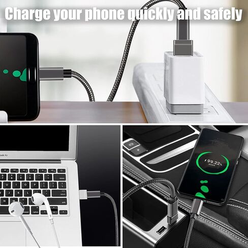 حزمة محول USB C إلى USB مكونة من قطعتين - محول كابل محول USB C أنثى إلى USB ذكر من الألومنيوم - نقل بيانات عالي السرعة 2.0 أمبير - متوافق مع iPhone وiPad وGoogle Pixel وSamsung والمزيد in Kuwait