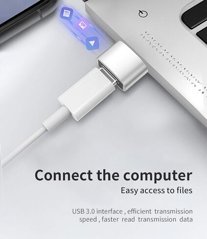 3Pack USB to USB C Adapter USB-A to USB-C Adapter USBC Type-c Female Thunderbolt 2 3 USBA Male Power Charger Connector for Apple iPhone 12 11 Mini pro max Airpods Ipad air Galaxy Google Pixel in Saudi Arabia