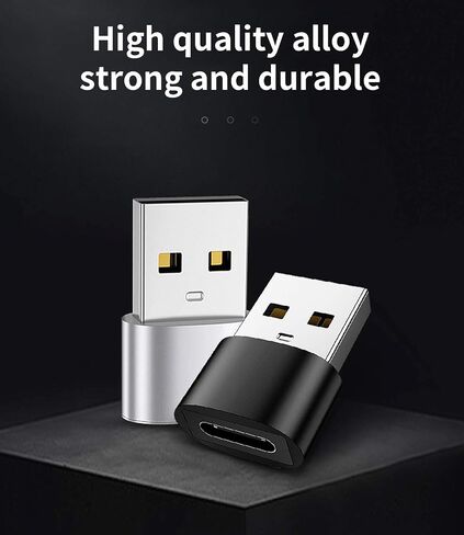 3Pack USB to USB C Adapter USB-A to USB-C Adapter USBC Type-c Female Thunderbolt 2 3 USBA Male Power Charger Connector for Apple iPhone 12 11 Mini pro max Airpods Ipad air Galaxy Google Pixel in Saudi Arabia
