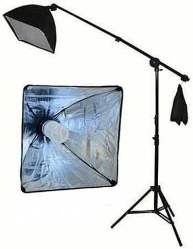 طقم إضاءة صور مستمر كبير بقدرة 2400 وات مقاس 28 بوصة × 20 بوصة + ضوء شعر بذراع ذراع مع كيس رمل من Kaezi in Kuwait