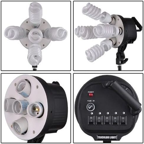 طقم إضاءة صور مستمر كبير بقدرة 2400 وات مقاس 28 بوصة × 20 بوصة + ضوء شعر بذراع ذراع مع كيس رمل من Kaezi in Kuwait