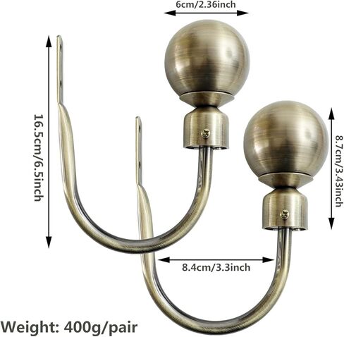 Curtain Holdbacks 1 Pair Black Window Treatment Curtain Tiebacks with Decorative Drapery Holdbacks Draperies Hooks Tie Backs for Drapes Holders Hook Holders for Wall Pull Backs Curtain Tieback Hook in Kuwait