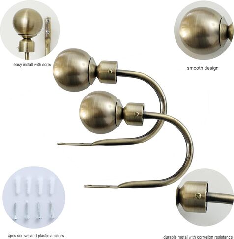 Curtain Holdbacks 1 Pair Black Window Treatment Curtain Tiebacks with Decorative Drapery Holdbacks Draperies Hooks Tie Backs for Drapes Holders Hook Holders for Wall Pull Backs Curtain Tieback Hook in Kuwait