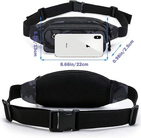 Outdoor Sports Small Waist Bag Men Women Casual Cycling Bag Running Fanny Pack Camo in Saudi Arabia