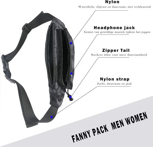 Outdoor Sports Small Waist Bag Men Women Casual Cycling Bag Running Fanny Pack Camo in Saudi Arabia