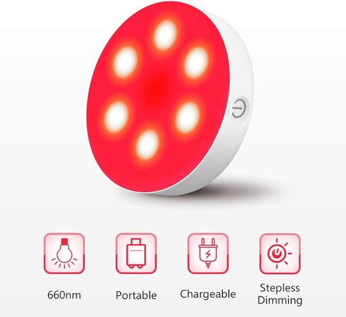 جهاز الضوء الأحمر 660 نانومتر LED وظيفة الذاكرة المحمولة ذات التعتيم بدون خطوات وتصميم قابل لإعادة الشحن in Kuwait