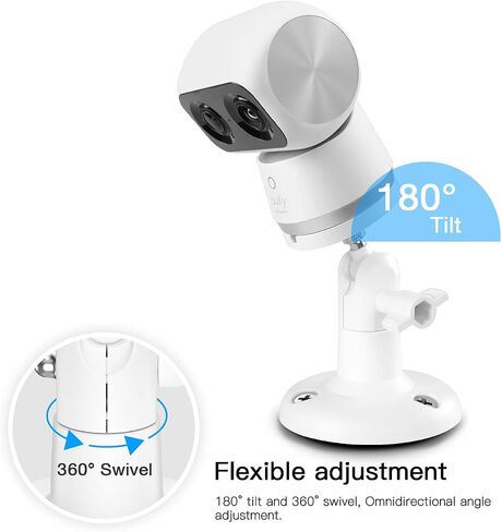 حامل حامل قابل للتعديل متوافق مع كاميرا Eufy Security Indoor Cam S350 (أبيض) in Kuwait