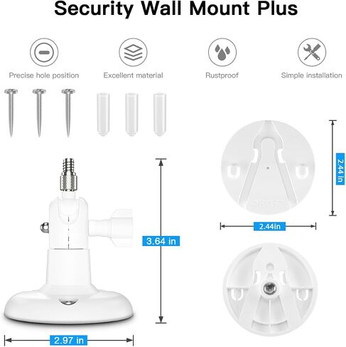 حامل حامل قابل للتعديل متوافق مع كاميرا Eufy Security Indoor Cam S350 (أبيض) in Kuwait
