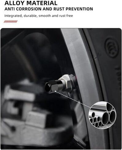 5 قطع من أغطية جذع صمام إطارات حرب النجوم، أغطية إطارات معدنية تناسب جندي العاصفة، أغطية صمامات عالمية مقاومة للتآكل للسيارات والشاحنات والدراجات النارية وسيارات الدفع الرباعي والدراجات، أغطية صمامات إطارات - أسود in Kuwait