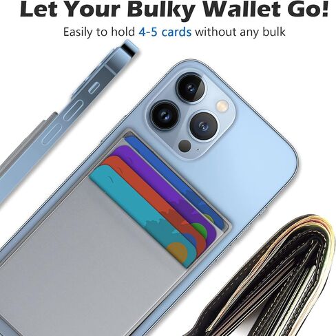 محفظة مغناطيسية من imluckies لهاتف iPhone Magsafe مع حامل بطاقة لاصق واحد على كم المحفظة، جيب مزدوج مغناطيسي قابل للتمدد، حامل محفظة لبطاقة الهوية الائتمانية لسلسلة iPhone 15/14/13/12، أزرق فاتح in Kuwait