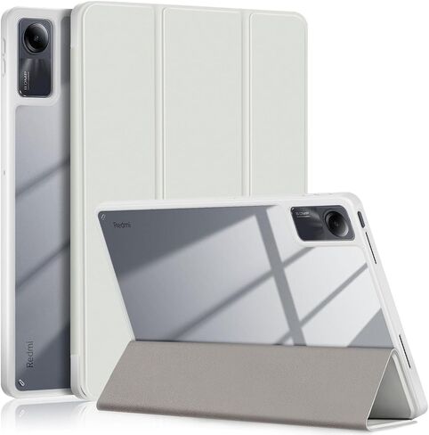 Hybrid Slim Case for Xiaomi Redmi Pad SE 11 inch 2023, Ratesell Shockproof Cover with Clear Transparent Back Shell for Xiaomi Redmi Pad SE 11 inch 2023 Black in Saudi Arabia