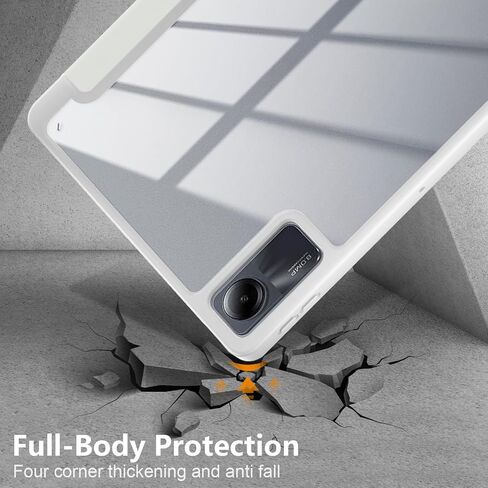 Hybrid Slim Case for Xiaomi Redmi Pad SE 11 inch 2023, Ratesell Shockproof Cover with Clear Transparent Back Shell for Xiaomi Redmi Pad SE 11 inch 2023 Black in Saudi Arabia