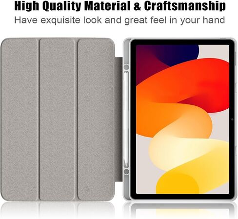 Hybrid Slim Case for Xiaomi Redmi Pad SE 11 inch 2023, Ratesell Shockproof Cover with Clear Transparent Back Shell for Xiaomi Redmi Pad SE 11 inch 2023 Black in Saudi Arabia