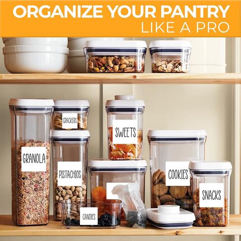 Reusable Multipurpose Blank Labels for Food Containers, Freezer, Fridge – 120pcs Labels for Organizing - Erasable Kitchen Labels - Removable Labels - Labels for Jars, Storage, Pantry (Blank Labels) in Saudi Arabia
