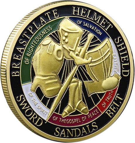 ضع درع الله بالكامل على شعار أفسس 6: 13-17 معدني للتحدي الديني (قطعة واحدة) in Kuwait