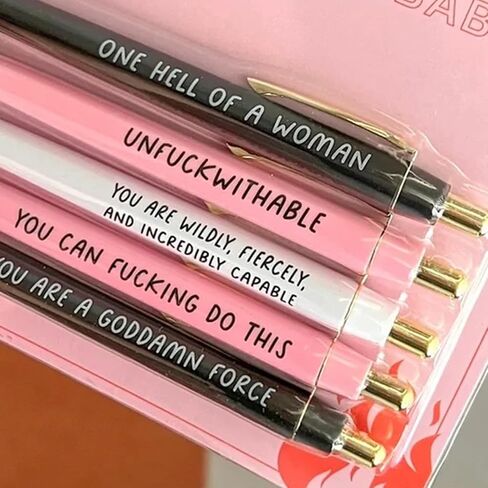 Motivational Badass Pen Set, Funny Pens Swear Daily Pen Set, Inspiration Pens, Motivational Sarcastic Badass Pen Set, School Office Home Funny Office Gifts in Saudi Arabia
