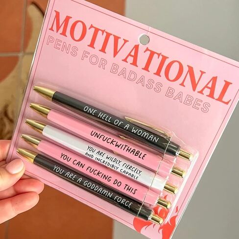 Motivational Badass Pen Set, Funny Pens Swear Daily Pen Set, Inspiration Pens, Motivational Sarcastic Badass Pen Set, School Office Home Funny Office Gifts in Saudi Arabia