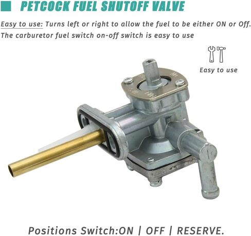 Gas Tank Fuel Cock Valve Petcock On Suzuki LTA500 LTF500 Vinson 500 Prime Replaces 44300-03G02 in Saudi Arabia