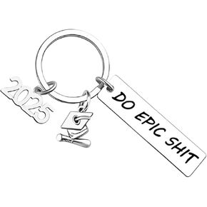Feeke Graduation Keychain, Graduation Gifts 2025 Do Epic Shit Keychain Grad Gift for Him Her Graduate Student College High School Senior Teen Nurse Inspirational Gifts from Teacher Dad Mom