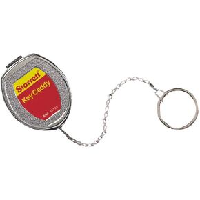 starrett key caddy مع سلسلة من الفولاذ المقاوم للصدأ 21 بوصة ، حالة زنك ثقيلة الوفاة ، حلقة مفتاح كبيرة ، تصميم قابل للسحب-SK1