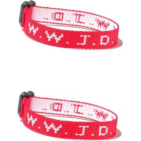 Pingyongchang 2Pcs WWJD Matching Bracelet What Would Jesus Do Letter Hnadmade Braided Bracelets Inspirational Religious Christian Jewelry Friendship Couples Gift for Women Men