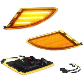 Amber Lens Front Bumper Side Marker Light Housing Assembly for 2006-2010 Mercedes Benz R-Class W251 R320 R350 R500 R63 AMG