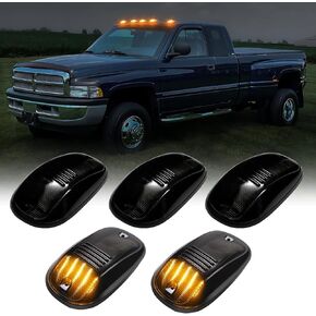 5Pcs Led ab roof Lights with 2003-2018 Ram1500 2500 3500,2011-2018 Ram 4500 5500 trucks lights (smoke len amberamber lights)