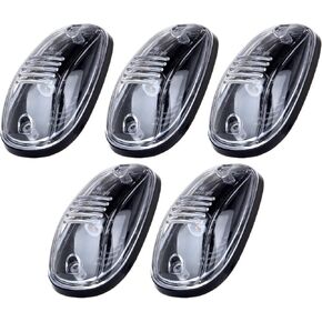 cciyu 5x Clear Cab Roof Marker Lights Assembly for 2003-2016 Dodge Ram 1500 2500 3500 Roof Top Clearance Lights Running Lights Cab Light Pickups Trucks