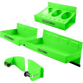 OemTools 24647 4 قطعة مجموعة أدوات مغناطيسية مجموعة أدوات أدوات مغناطيسية خضراء مجموعة رف رف ، مجموعة صينية متجر مغناطي