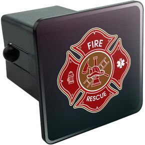 GRAPHICS & MORE Firefighter Fire Rescue Maltese Cross Tow Trailer Hitch Cover Plug Insert
