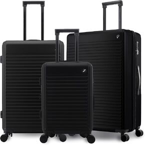 Jworld New York Luggage Spinner Wheels. حقائب قابلة للتوسيع من جانب الصلبة ، مجموعة ضبابية أرجوانية ، 3 قطع