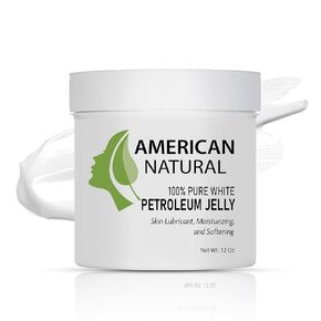 American Natural 100% Pure Ultra White Petroleum Jelly (12 Oz) - Aloe Vera White Petrolatum Skin Protectant for Minor Cuts, Burns, Eczema & Diaper Rash, Multi-Use Organic Moisturizer for All skin type