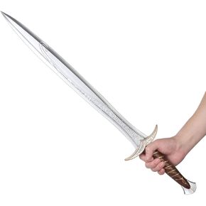 28 ''/72 cm Large PU Foam Sting Sword Halloween Cosplay Weapon,Movie Replica Swords for Adult Costume Brown
